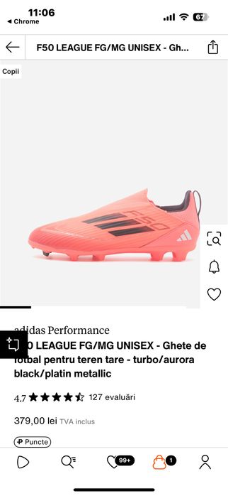 Ghete Fotbal Adidas F50