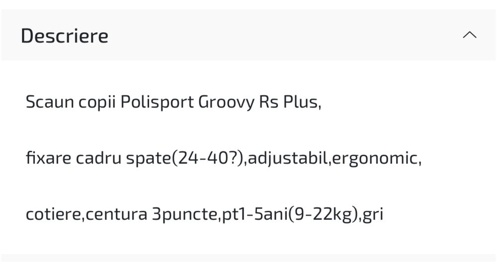 Scaun de bicicleta - Groovy 9-22 kg