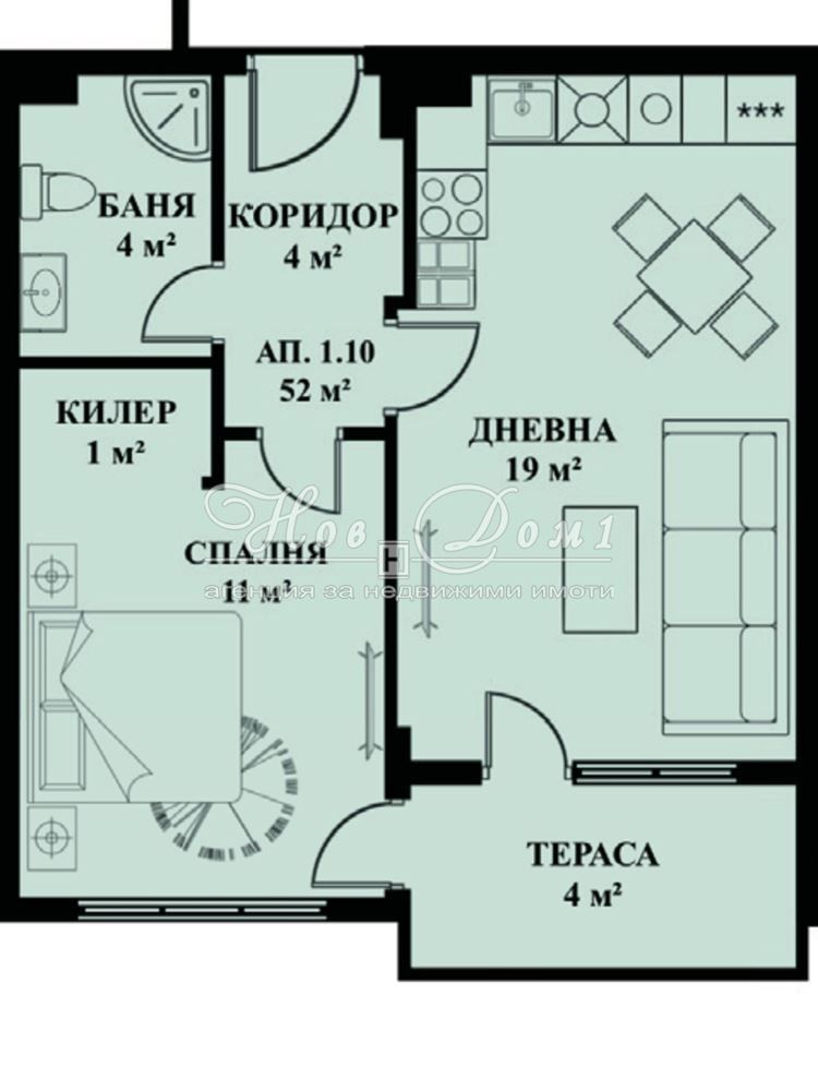 2-стаен в София-Банкя площ 58 цена 105000