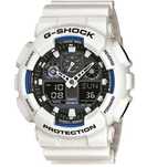 Ceas Sport Casio G-SHOCK GA-100 WHITE BLACK - NOU 2025 !!!