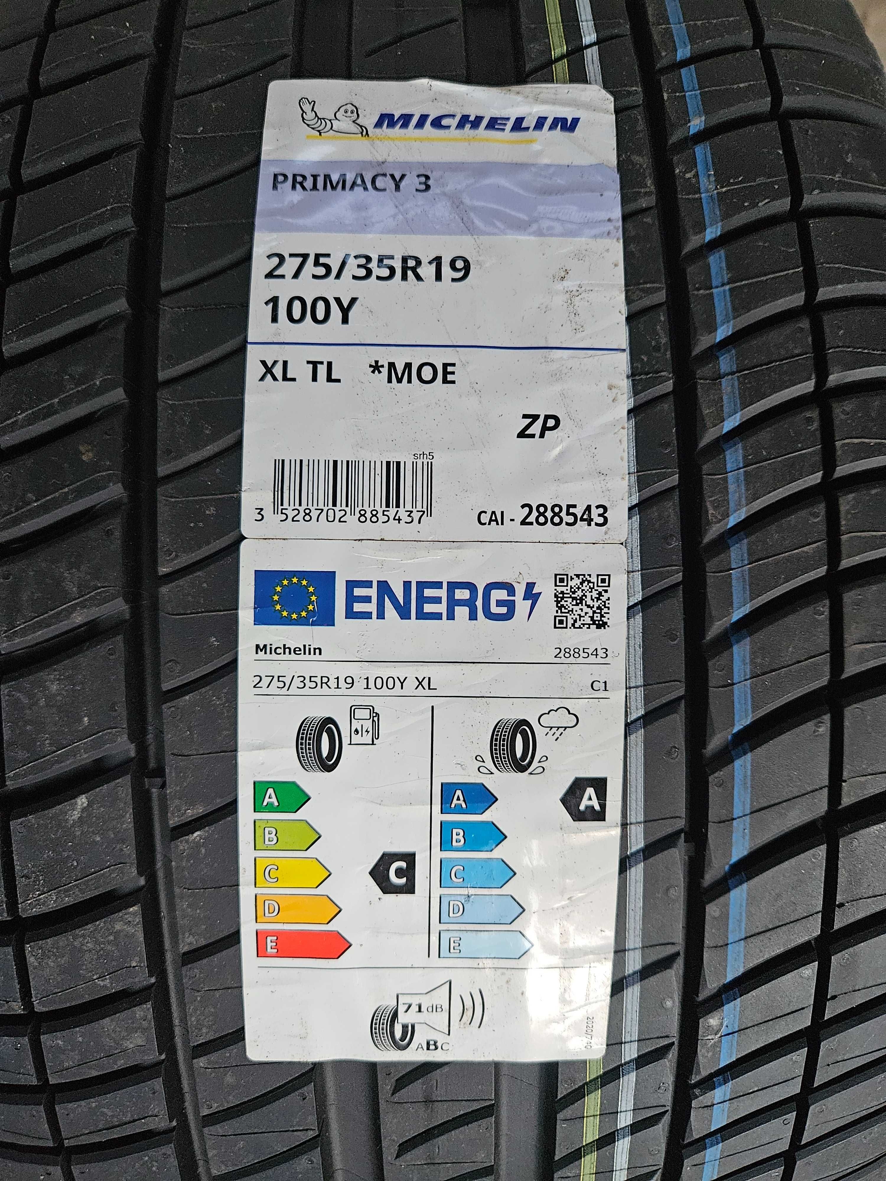 2 Нови летни гуми 275/35R19 Michelin Primacy3 ZP * MOE XL 100Y DOT2024