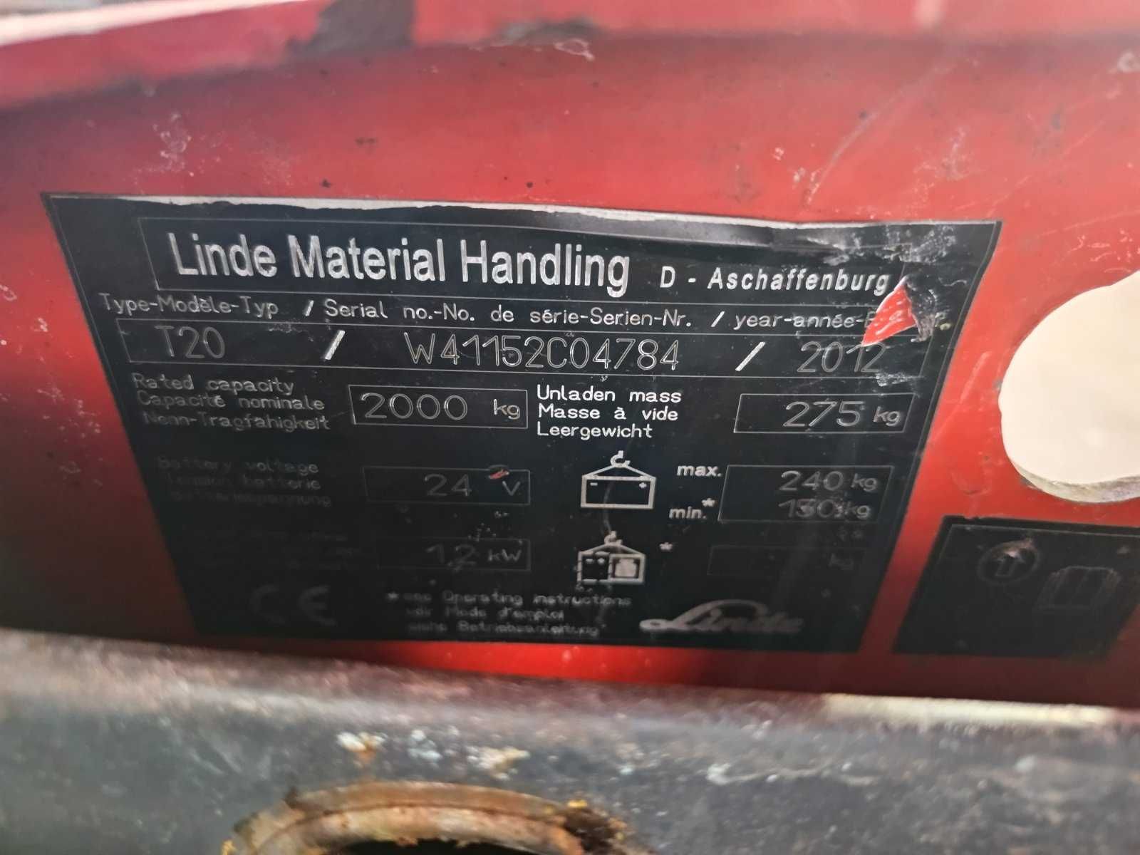 Електрическа палетна количка LINDE T20
