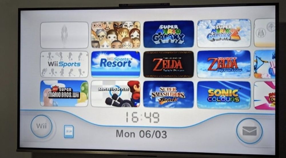 Consola Nintendo Wii Black Modata 2manete/nunchuckuri 64gb motionplus