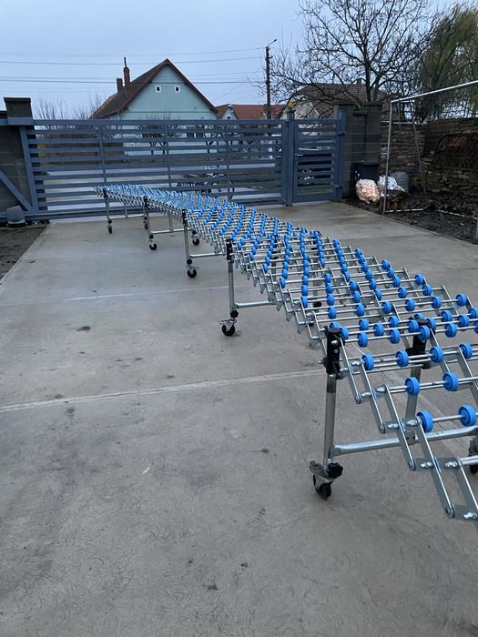 Banda transportoare , cale cu role mici flexibila Gura