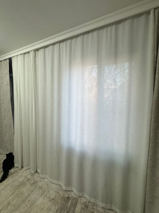 Тюль белая плотная