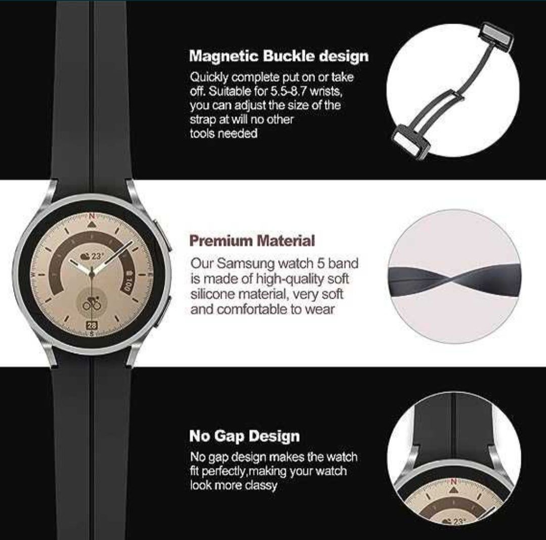 Магнитна силиконова каишка Samsung Galaxy Watch 4/5/6 Pro