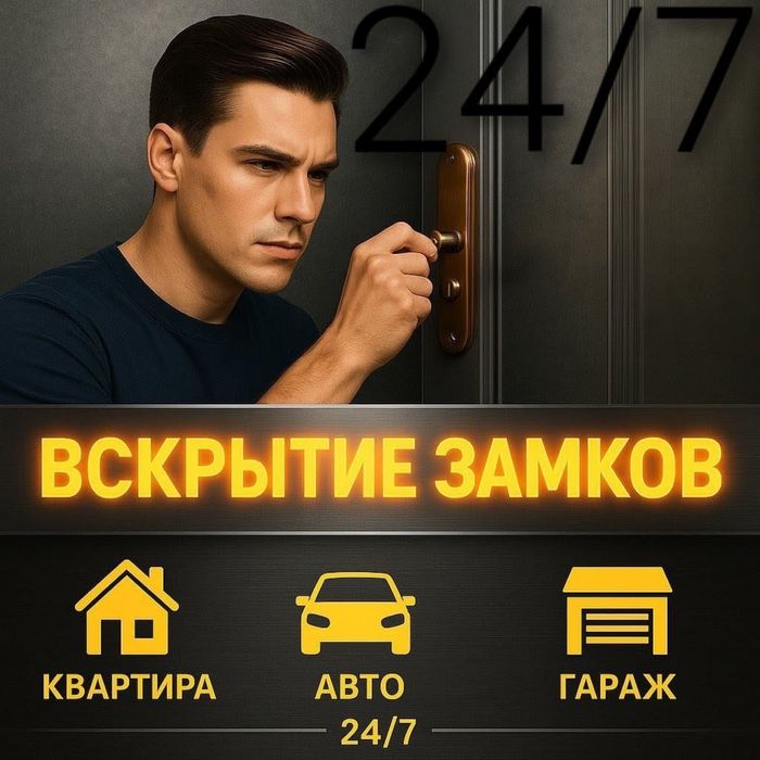 Вскрыть замок - Медвежатник. Сейфа, Гаража или Машины. Аккуратно 24/7