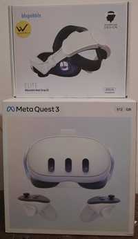 Meta Quest 3 512GB + Elite Head Strap (6000 mAh Battery) + Case