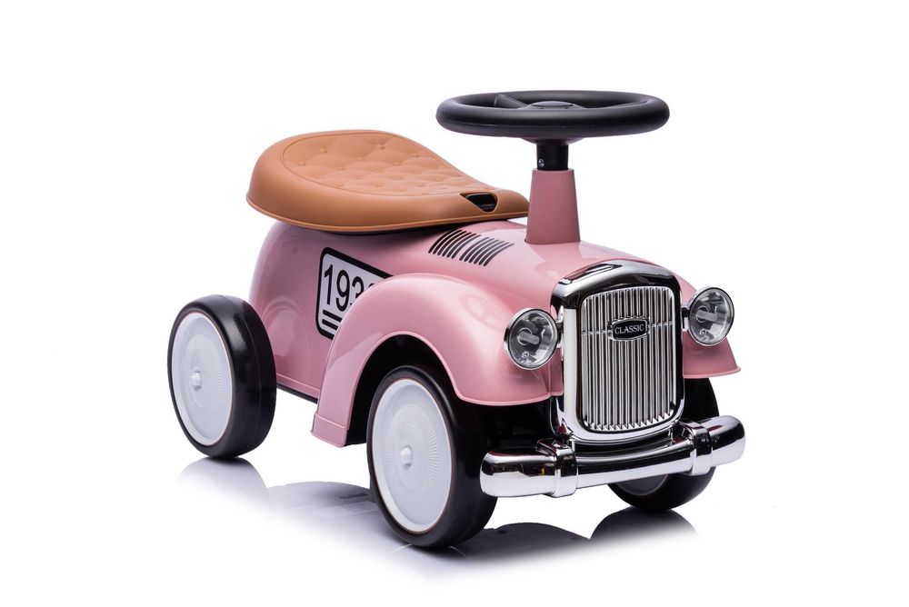 Masinuta premergator fara pedale Kinderauto Retro Baby Car Roz