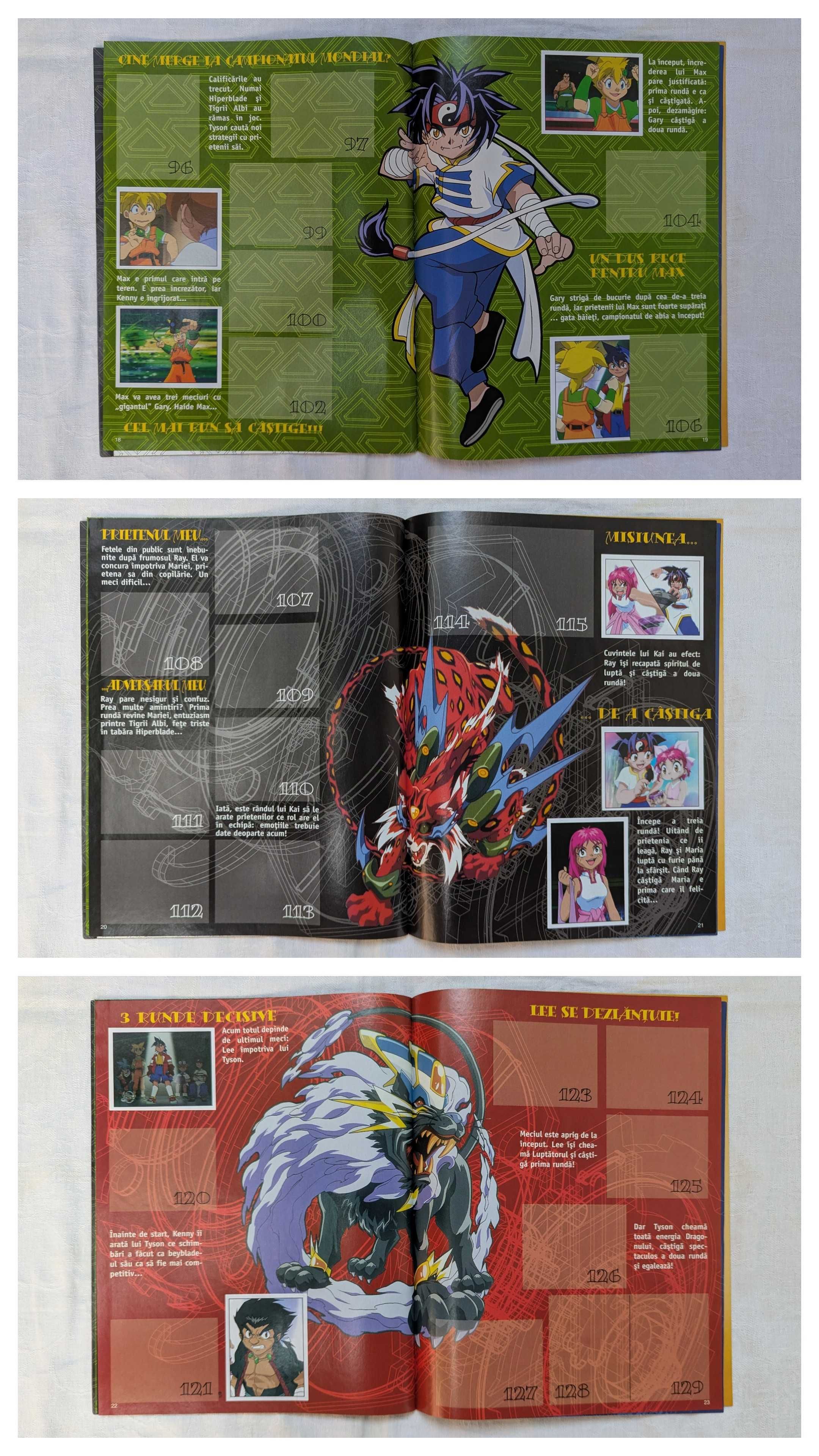 Album Beyblade Panini incomplet (47 / 204 abțibilduri)