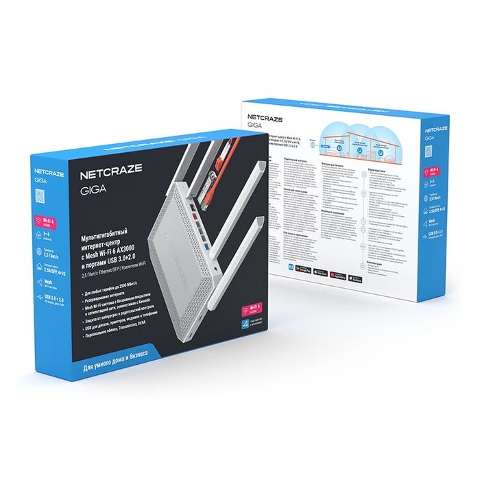 Netcraze giga nc-1012 AX3000 роутер router