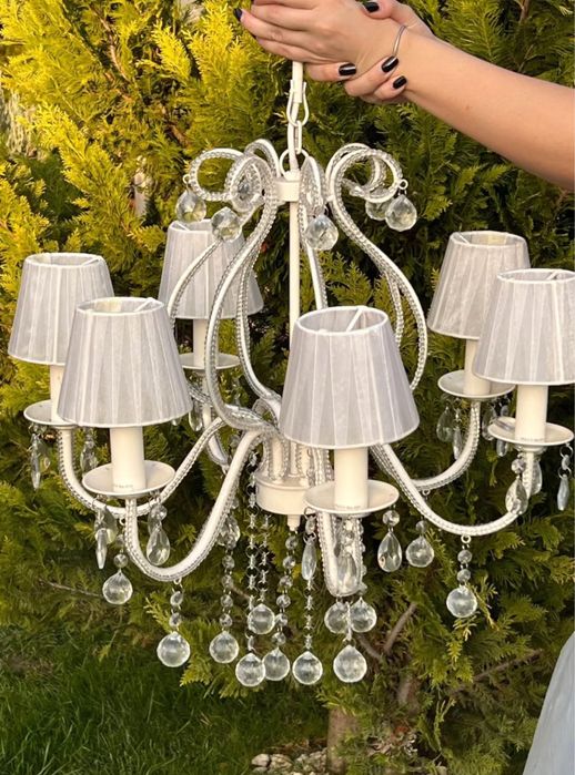 Candelabru Deluxe cu 6 brate si cristale