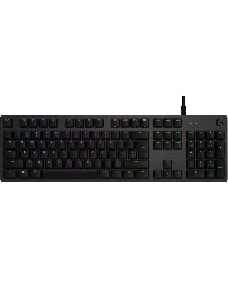 Механична клавиатура Logitech - G512 Carbon, GX Brown Tacticle, RGB, ч