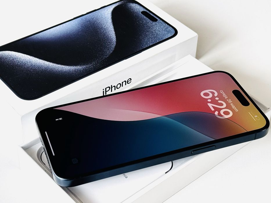 Iphone 15 Pro 256GB Blue Titanium 100% Батерия! Гаранция 6 месеца