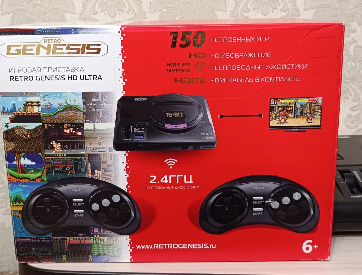 Продам новую игровую ретро-консоль Retro Genesis HD Ultra + 150 игр.