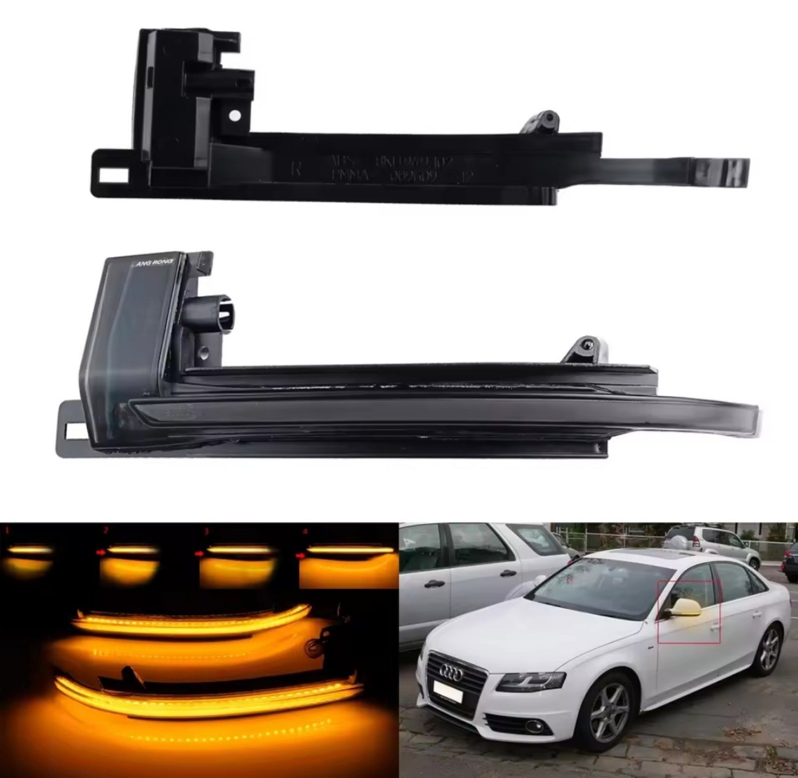 НОВИ Динамични/плаващи мигачи за Audi A4 A5 A3 8P B8 B8.5 A6 A8 Q3 RS5