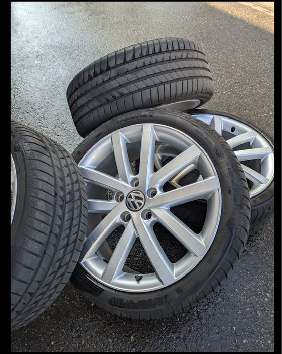 Джанти VW 18 5x112 оригинални Фолксваген 18” 5х112 GTD с летни гуми