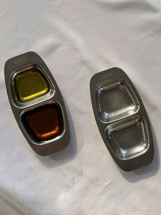 Винтажные тарелки из нержавеющей стали