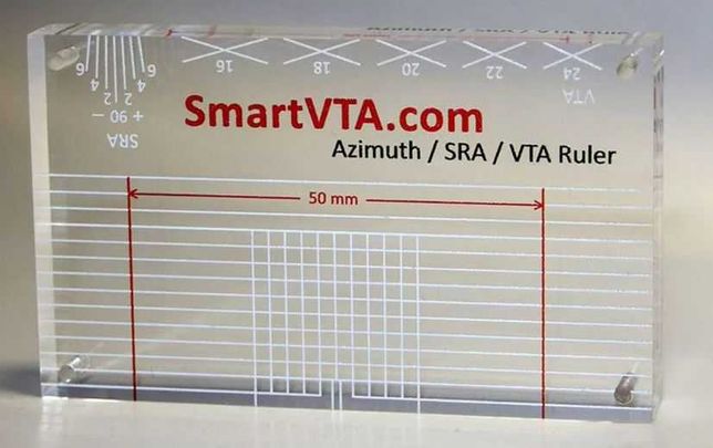 Шаблон со шкалами углов SRA и VTA для винилового проигрывателя