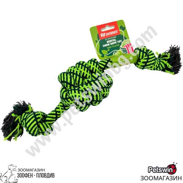 Въжена Играчка за Куче- форма Спирала- аромат Мента- 40см-Pet-Interest