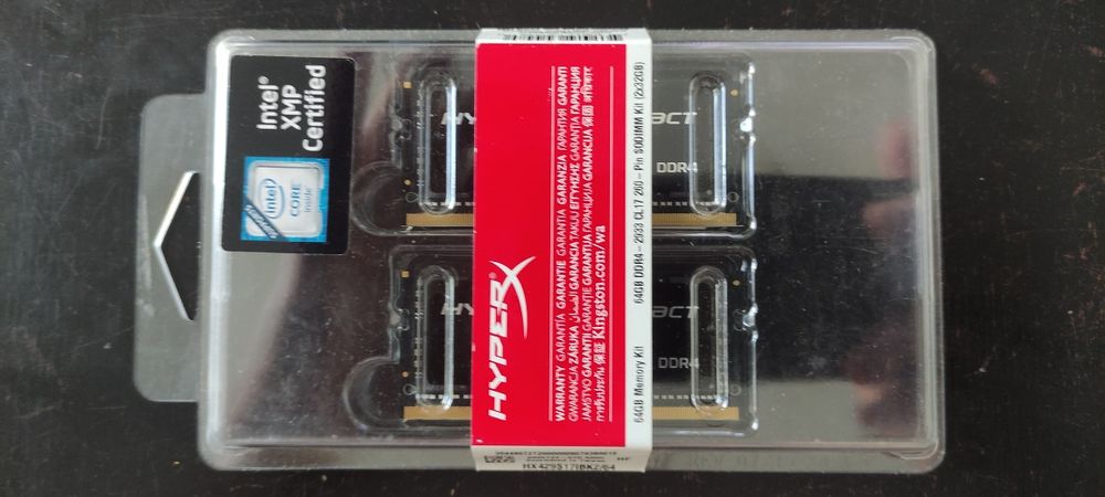Kit Memori HyperX Impact HX429S17IBK2/64 RAM 2x32GB 2933 MHz DDR4 CL17