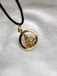pandantiv medalion aur 18k zodiac zodia fecioara