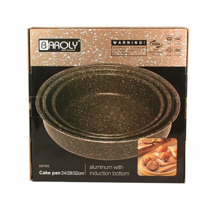 Комплект от 3 алуминиеви тави с незалепващо покритие