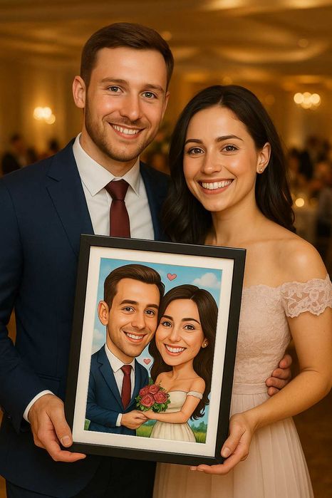 Cadouri Femei, Barbati, Tablouri Portrete Caricaturi Personalizate