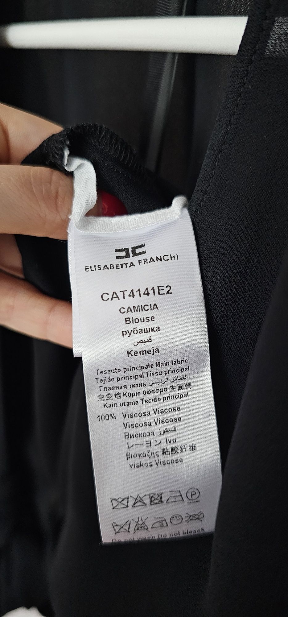 Elisabetta Franchi черна блуза тип риза