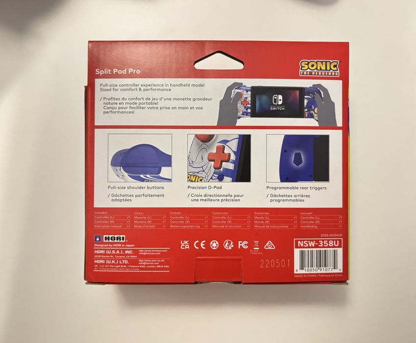 Controller Nintendo Switch Split Pad Pro Sonic