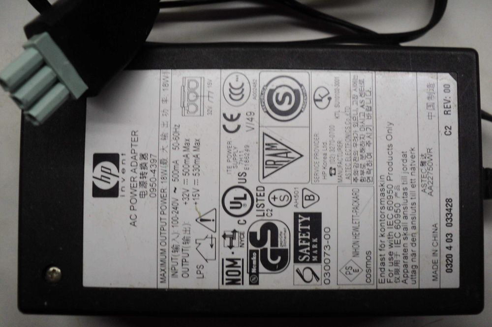 Alimentator Original Imprimanta HP 32V si 15V