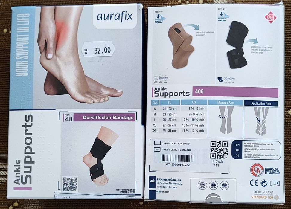 Ортези поддържащи глезена в правилно положения