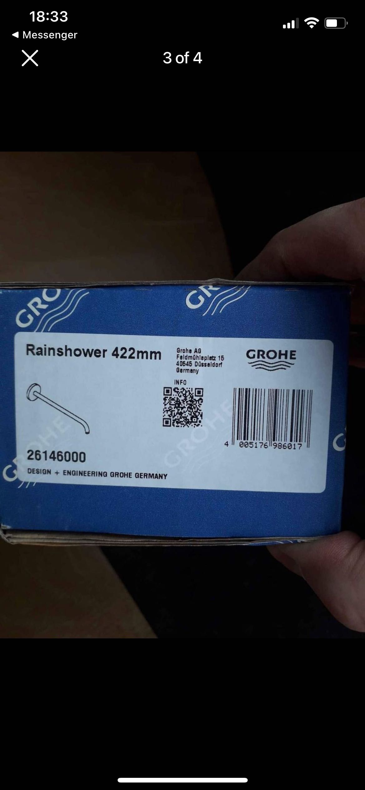 Grohe Rainshower 310 душ пита и хоризонтално рамо за монтаж 422мм.