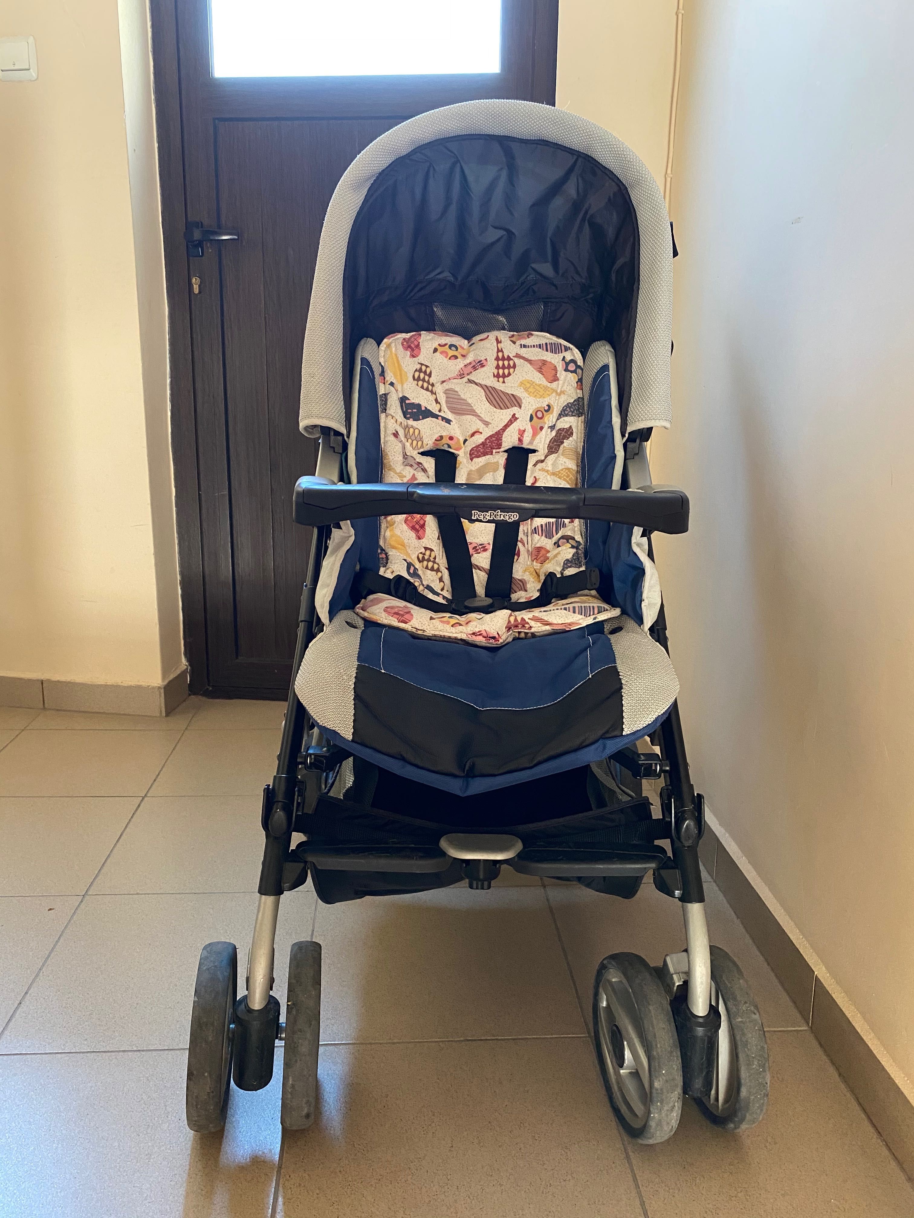 Бъги Peg Perego Pliko P3 синьо/сиво/черно