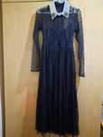 Rochita neagra stil Wednesday Adams XS