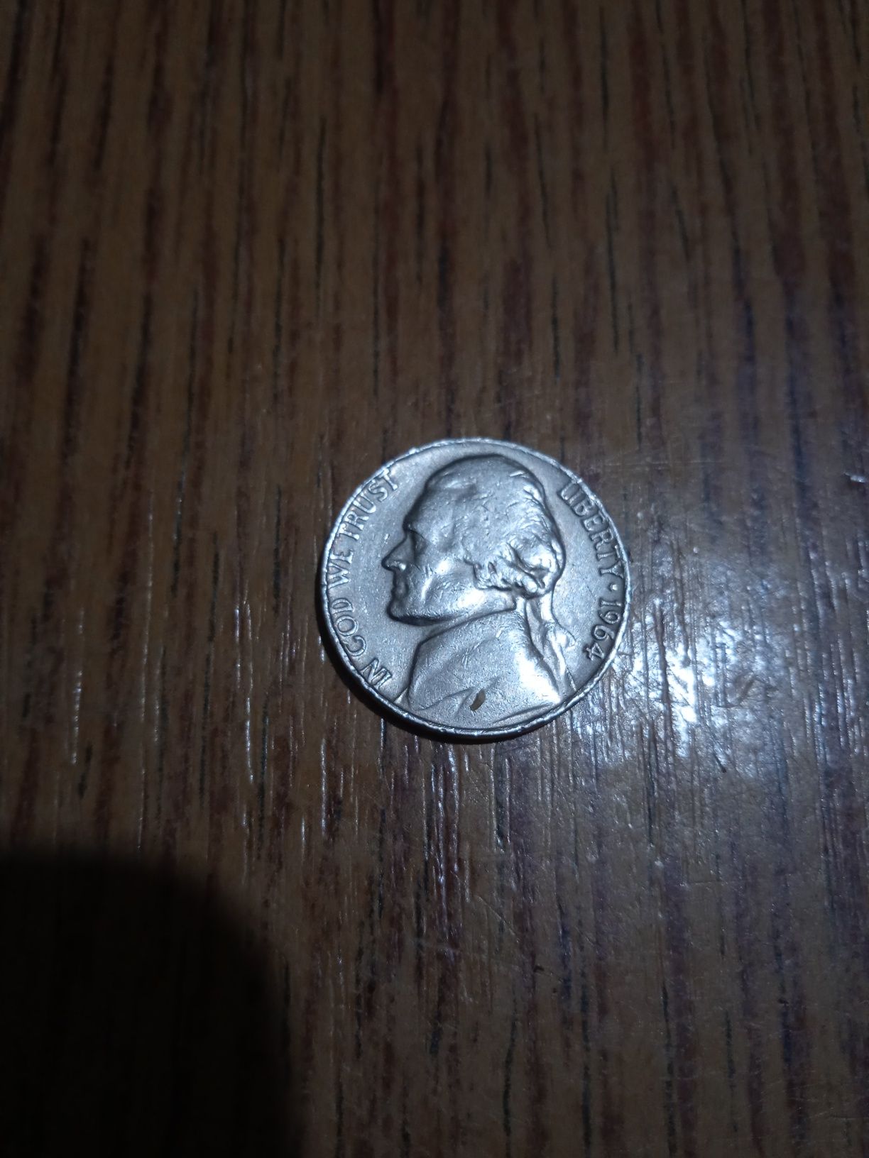 Five cents , moneda 5 centi 1964