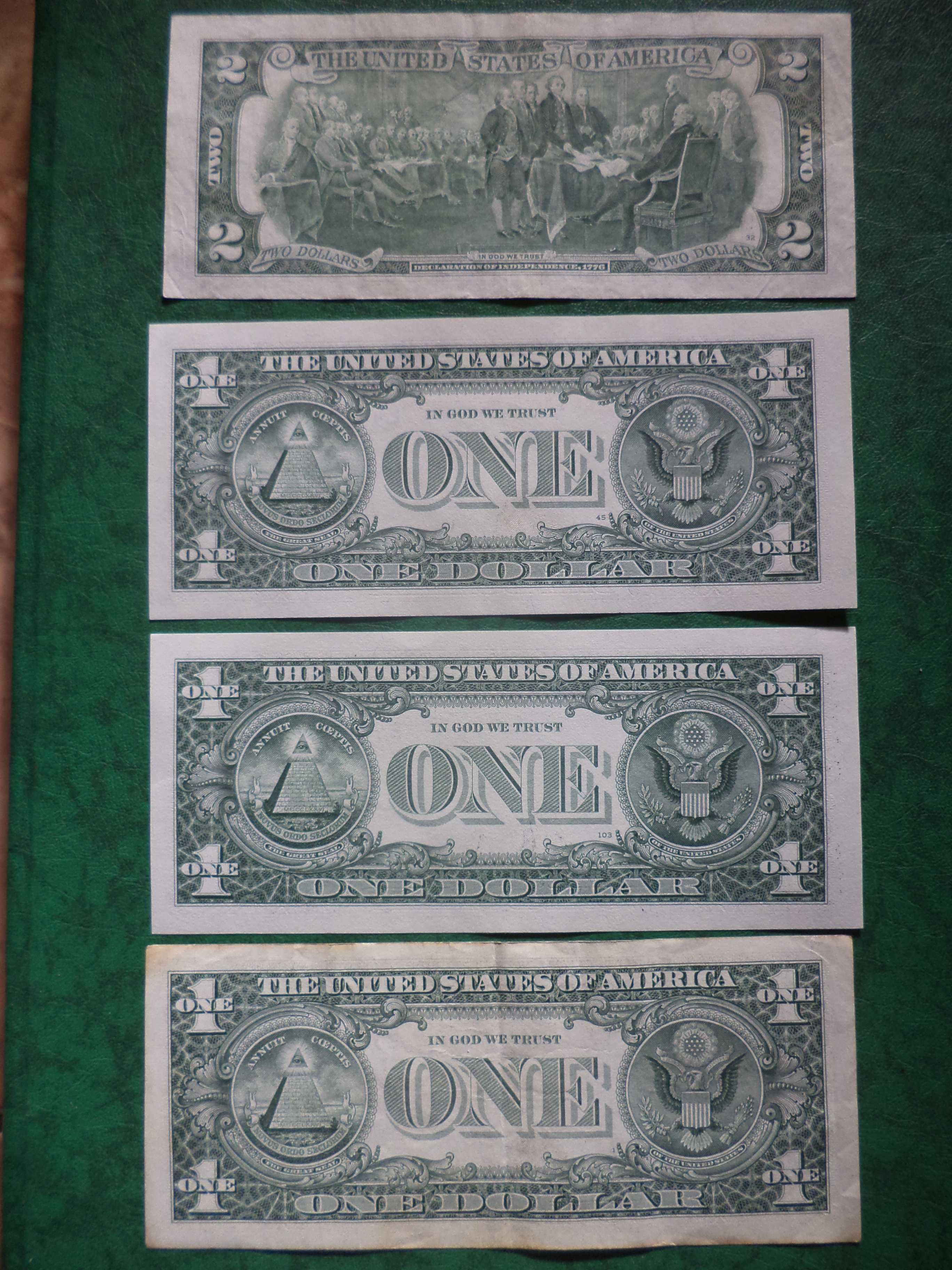 Bancnote vechi colectie 1 si 2 Dolari preț pt toate