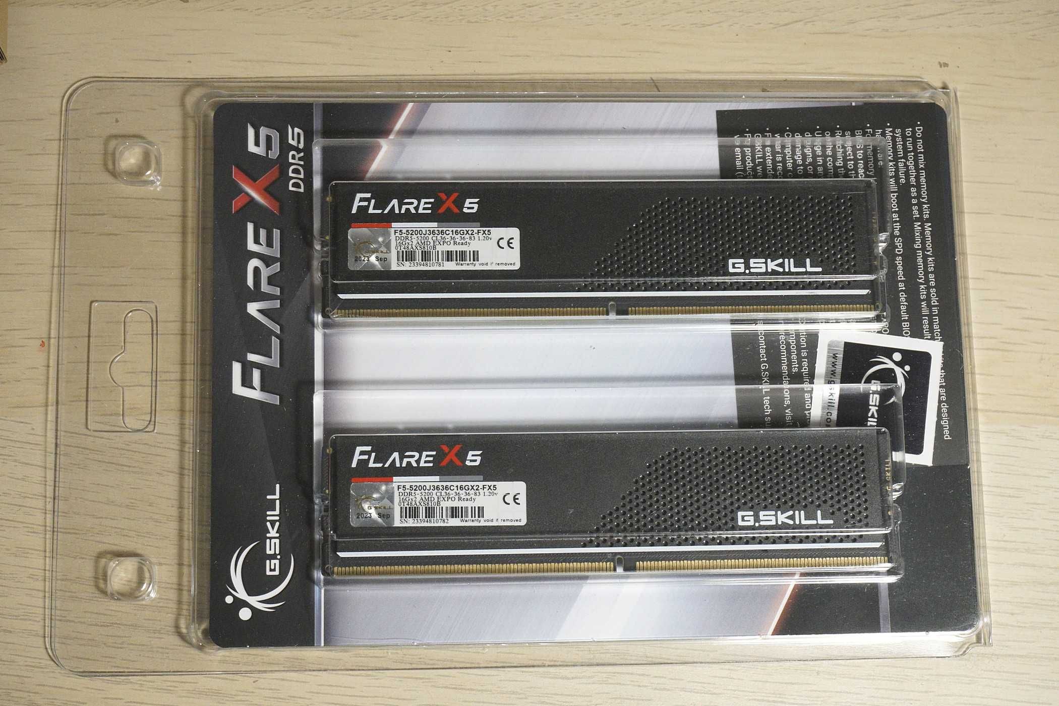 2х16GB (32GB) DDR5 RAM Kingston 5600/CL40/ Gskill 5200/CL32  (вкл ДДС)