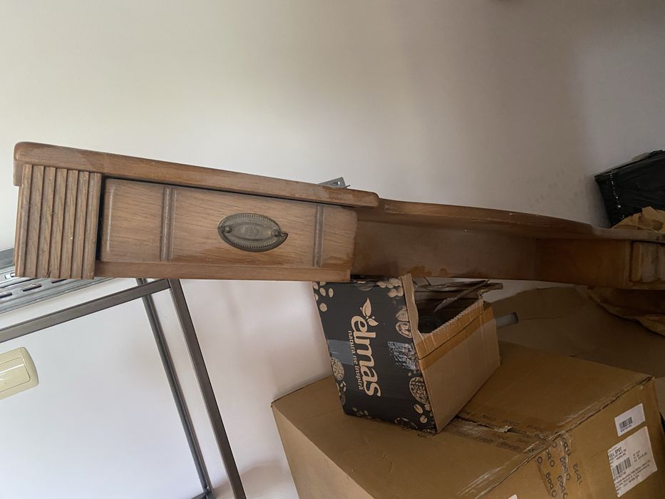 Consola cu oglinda lemn masiv 160 cm