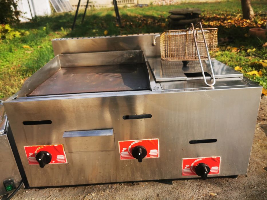 Професионална скара с фритюрник на газ