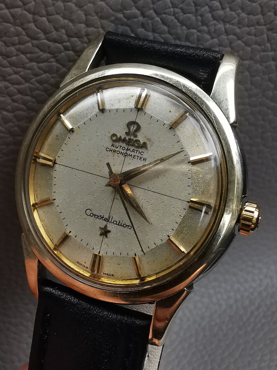 Ceas Omega Constellation Pie Pan Automatic-Aur-Otel -34,5 mm