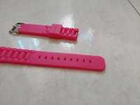 Curea ceas roz silicon, noua, 8+12 cm
