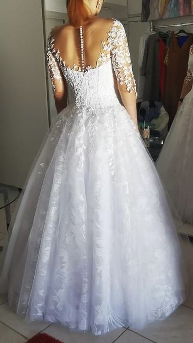 Rochie de mireasa din tul cu dantela