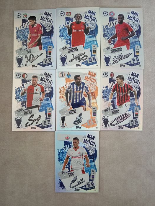 7 бр карти Match attax Man of the Match