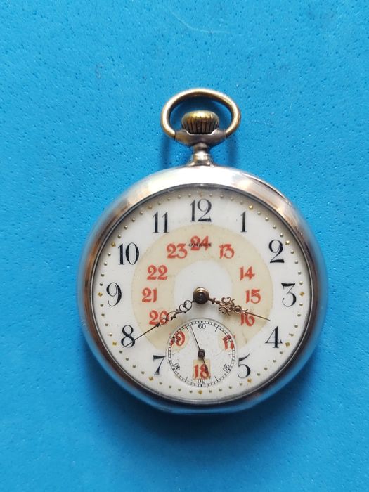 Сребърен джобен часовник  OMEGA