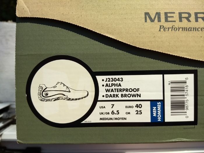 MERRELL ALPHA мъжки обувки, р-р 40 (25 см)