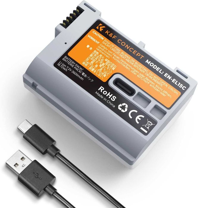 Иновативна батерия EN-EL15C за Nikon с вграден USB-C порт