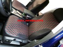 Huse scaun CAMION Mercedes Actros 2017-> 1+1 Negru cusatura Rosie