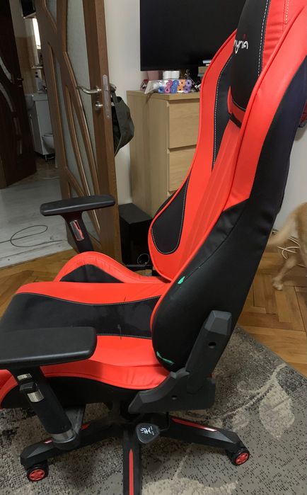 Scaun gaming MYRIA MG7408, negru-rosu