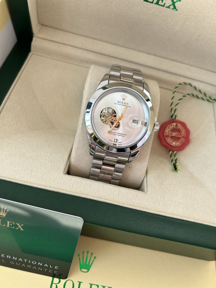 Rolex Oyster Perpetual Мъжки Часовник С Луксозна Кутия И Карта